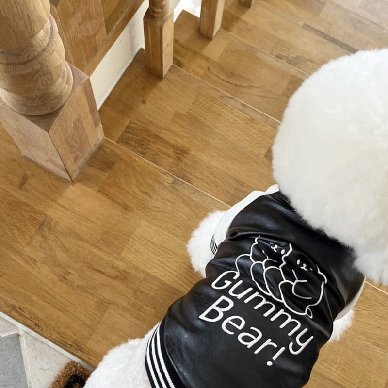 Traction puppy dog clothes winter teddy Bichon Pomeranian Schnauzer small dog pet vest autumn and winter cotton-padded clothes