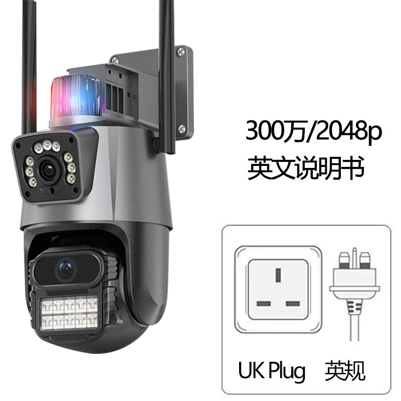 ICsee outdoor dual screen home WiFi surveillance camera wireless high definition night vision camera spot wholesale