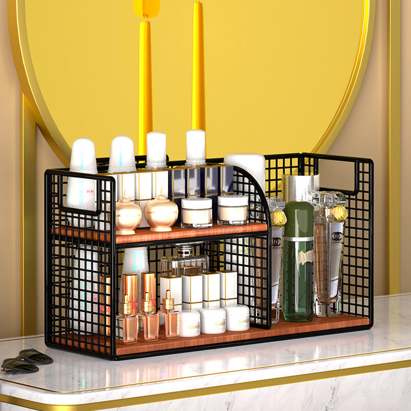 Cosmetics storage box, desktop shelf, household dresser, skin care product mask, multi-layer partition, sundries storage basket