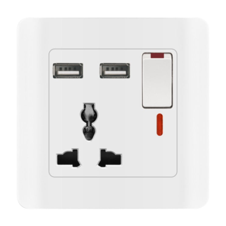 Switching power socket panel Household 86-type concealed panel British five-hole wall power USB socket panel