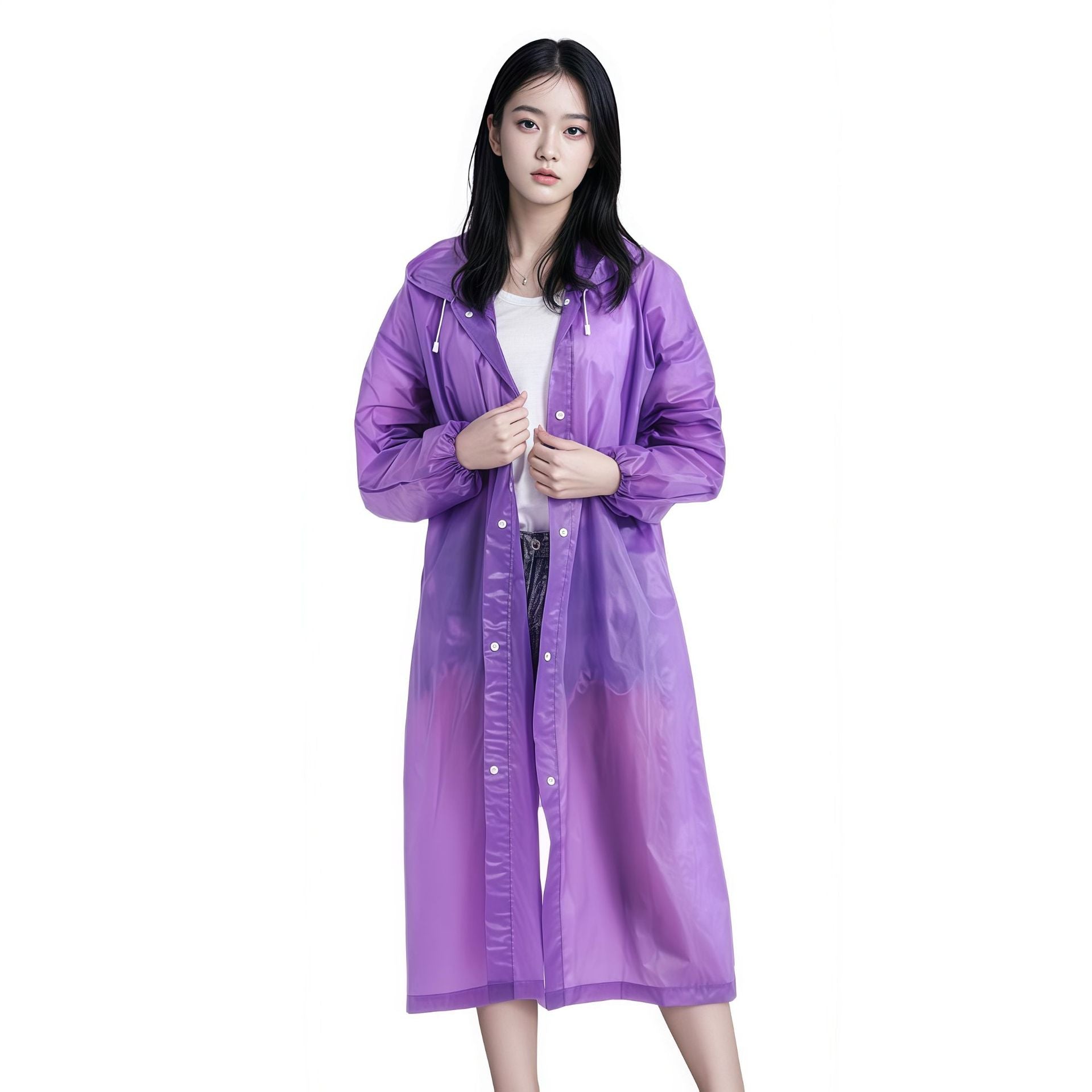 Non-disposable EVA cape raincoat outdoor adult travel concert portable multi-functional fashion poncho