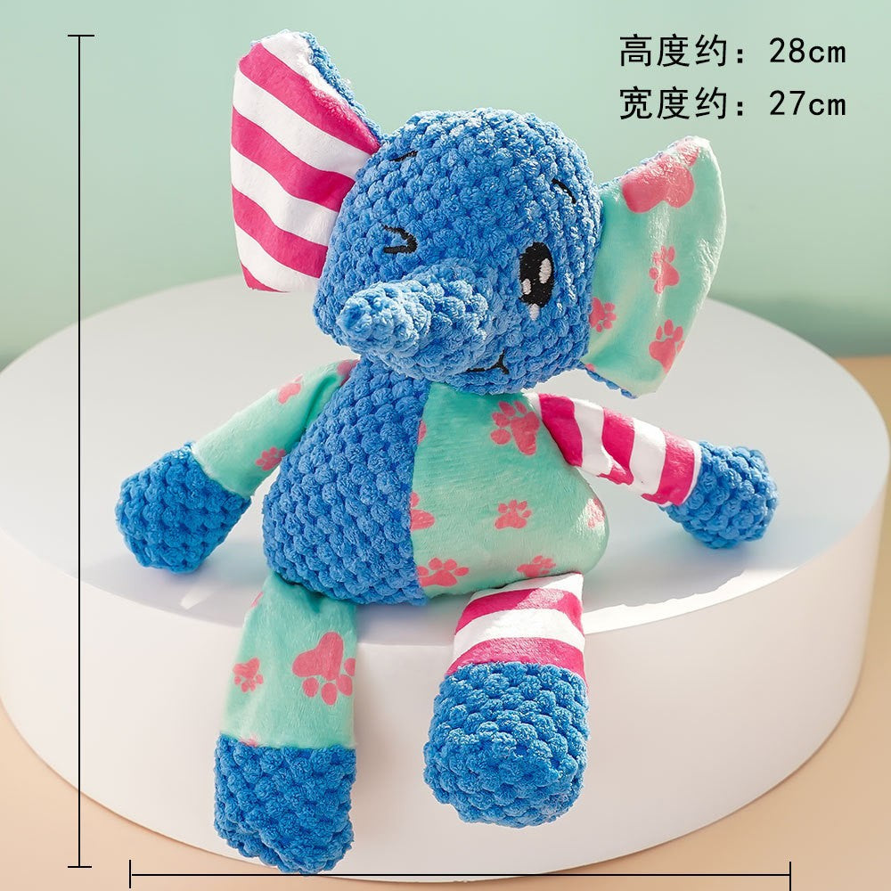 Plush dog French bulldog bite resistant ball rope sounding toy fruit cartoon animal cat cat pet supplies