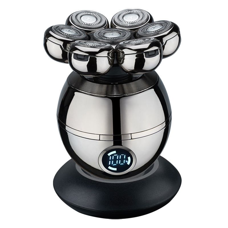 New shaved head haircut Smart men shaved head Seven knife heads Electric razor Rechargeable razor Wholesale