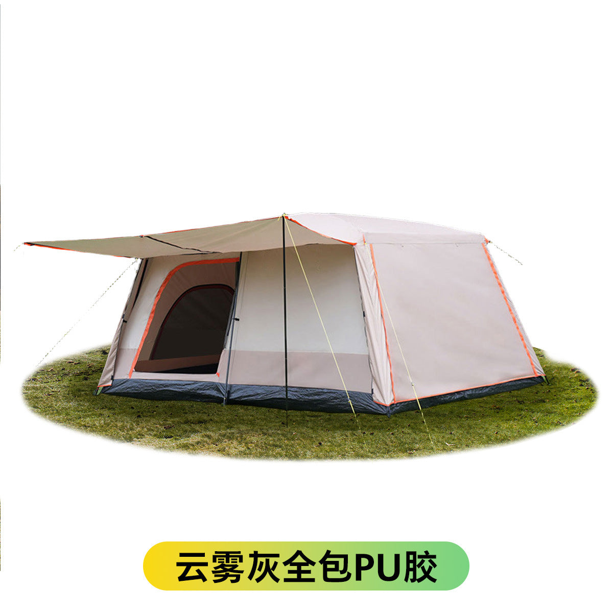096 full series outdoor tent two bedrooms and one living room folding portable sunscreen waterproof 3-12 people camping tent