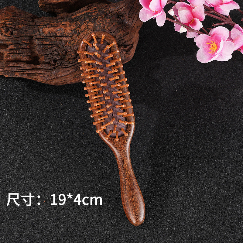 Sandalwood air cushion comb massage airbag comb head meridian wooden comb women's special long hair scalp home massage comb