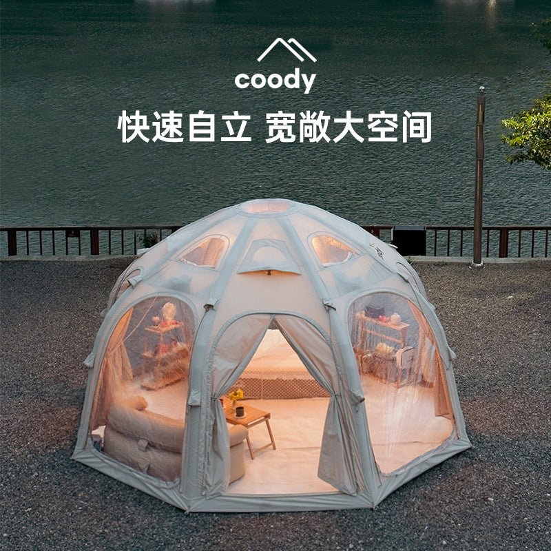 Junxin outdoor camping inflatable tent Coody cotton starry sky car tail ball tent canopy tent 3-5 people rainproof