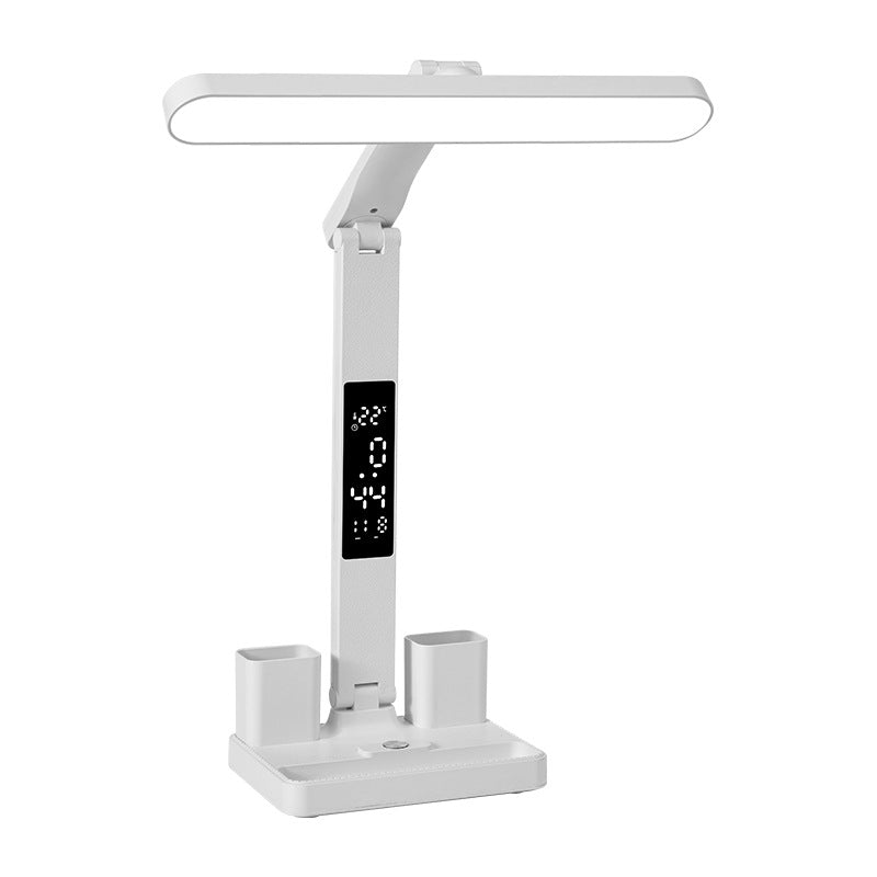 Intelligent eye protection clock desk lamp LED learning college student dormitory desk reading lamp children's bedroom bedside lamp
