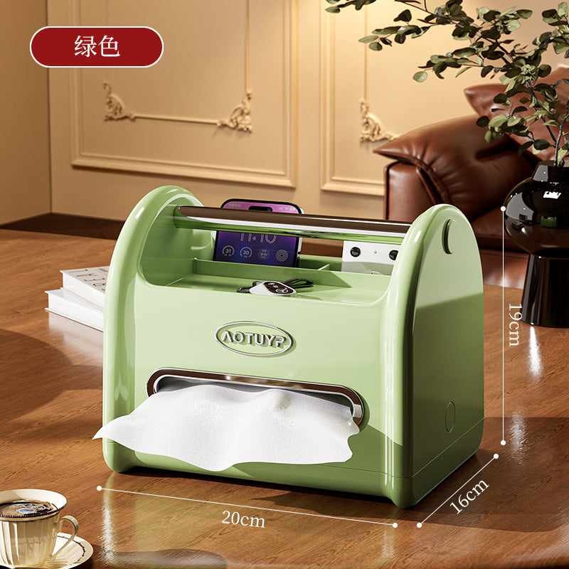 Household living room tissue box ornament remote control storage box creative multi-function light luxury coffee table high value pumping carton