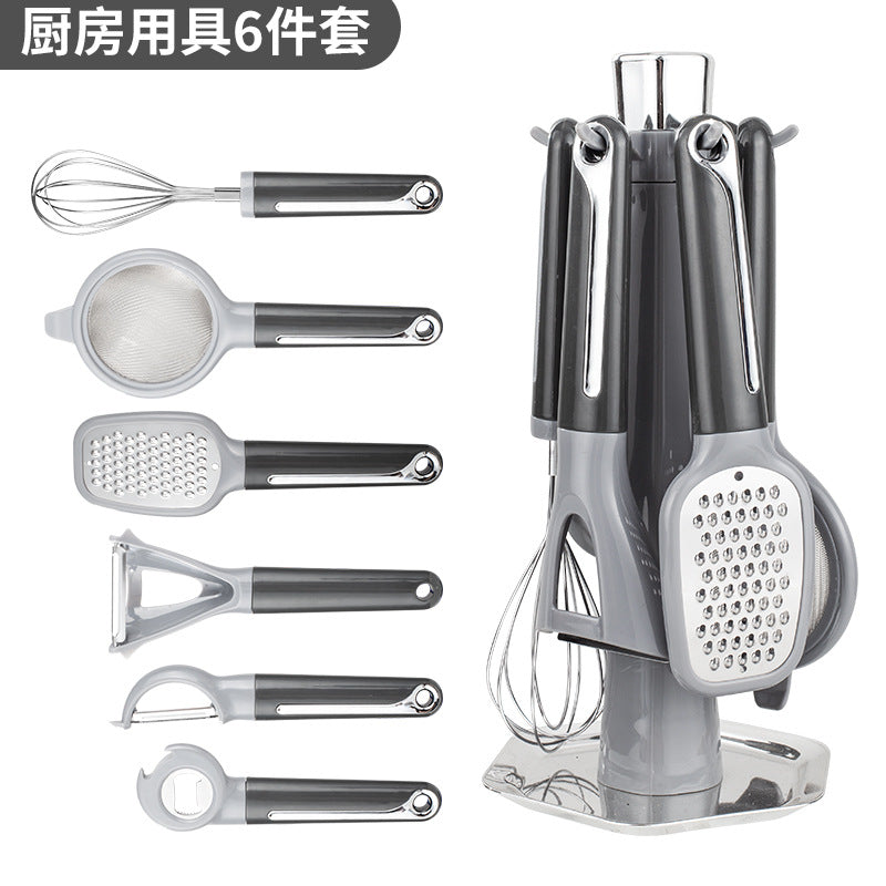 Kitchen Helper Set Household Multifunctional Gadgets Storage Rack Shaved Wire Egg Beater Bottle Opener Filter