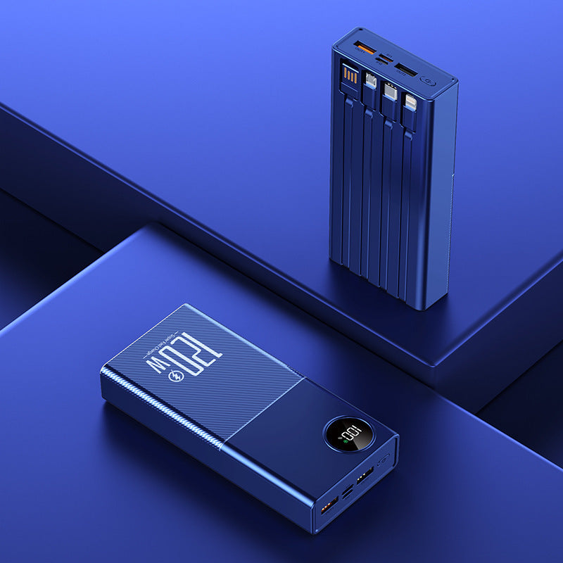 4688 new super fast charging 120W with its own cable power bank 20000mAh large capacity real standard mobile phone mobile