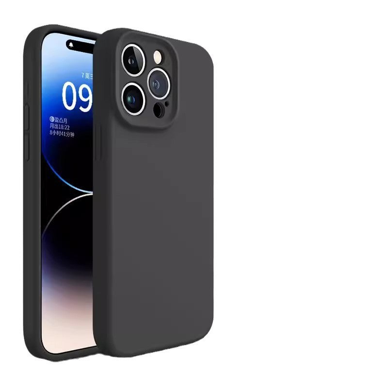 Liquid silicone is suitable for Apple 17Promax mobile phone case fine hole iPhone17 all-inclusive simple anti-drop protective case.