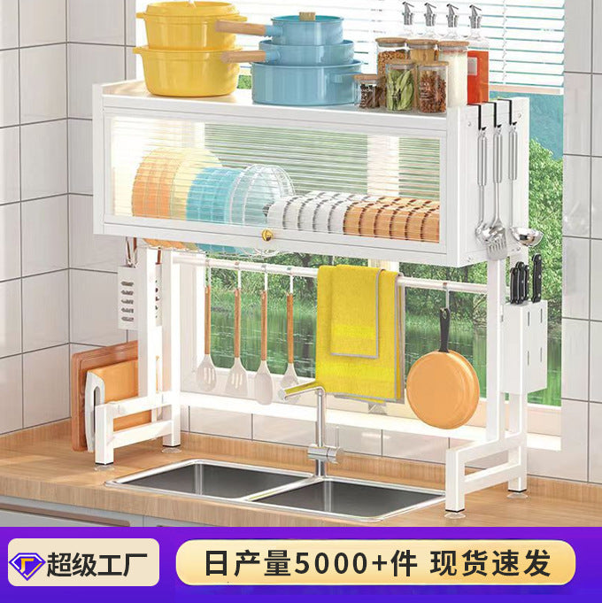 Wholesale Kitchen Sink Drain Rack Household Kitchen Multipurpose Sink Cupboard Dishes Door Storage Shelf