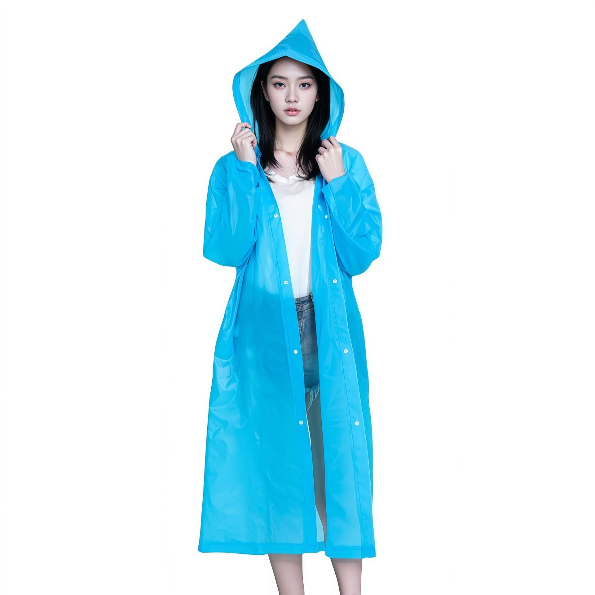 Non-disposable EVA cape raincoat outdoor adult travel concert portable multi-functional fashion poncho