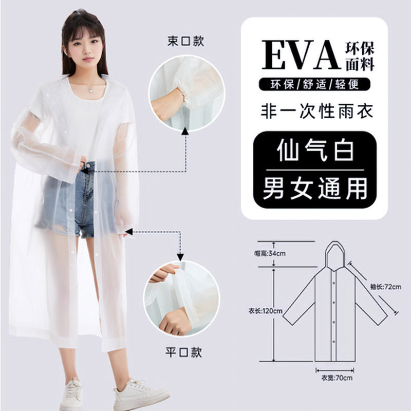 Source manufacturer eva raincoat thickened + full body rainstorm protection travel concert flat bundle mouth disposable raincoat