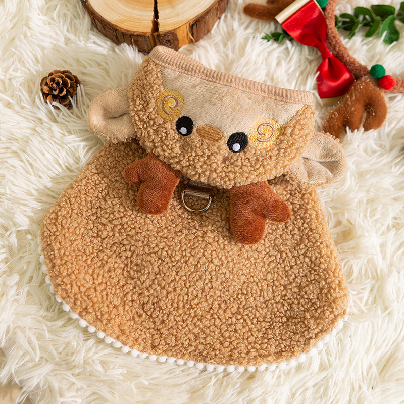 Puppy dog christmas princess skirt autumn winter teddy bizarre bear pomeranian small dog pet cat clothes winter