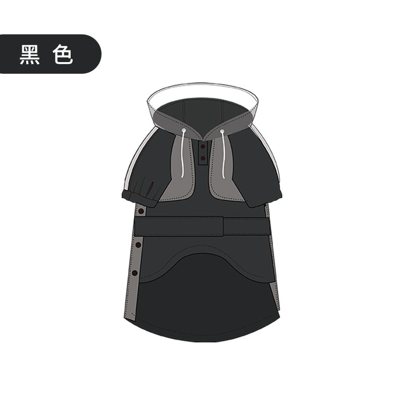 Dog raincoat Samoyed edge animal husbandry golden hair raincoat can be towed reflective pet waterproof rainy day out clothes cross-border