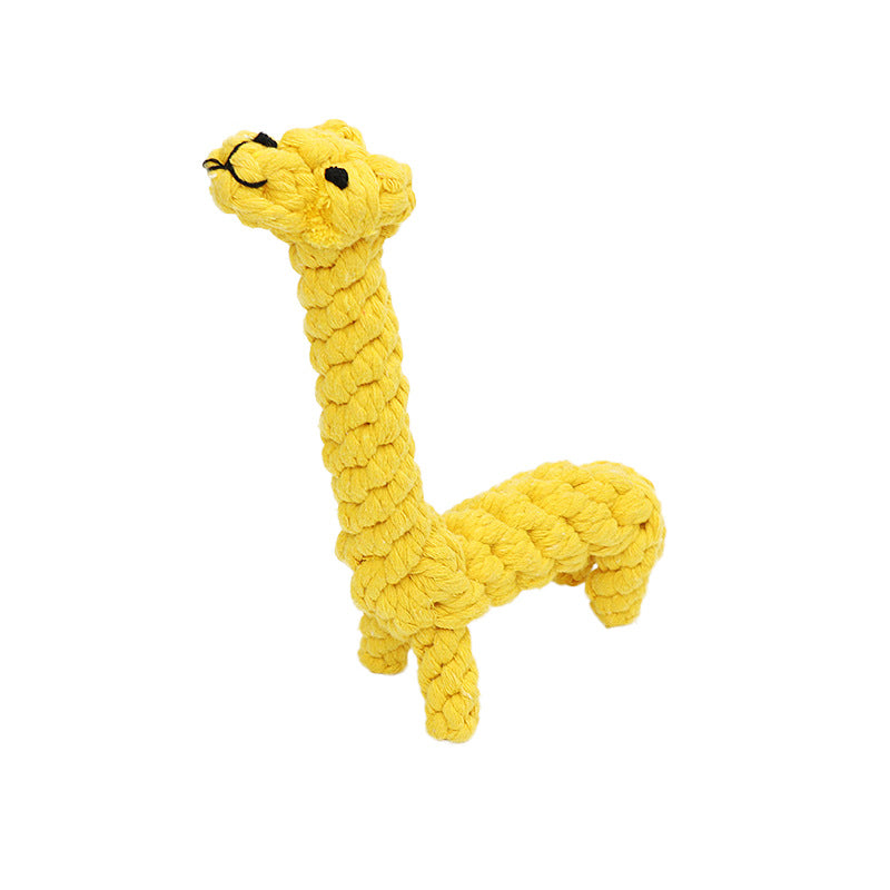 Pet Supplies Dog Training Teeth Grinding Cotton Rope gnaw-resistant Weaving Interactive Toy Simulation Animal Dog Bite Rope Wholesale