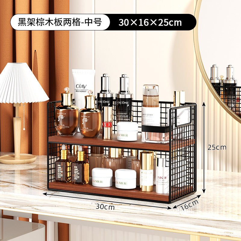 Cosmetics storage box, desktop shelf, household dresser, skin care product mask, multi-layer partition, sundries storage basket