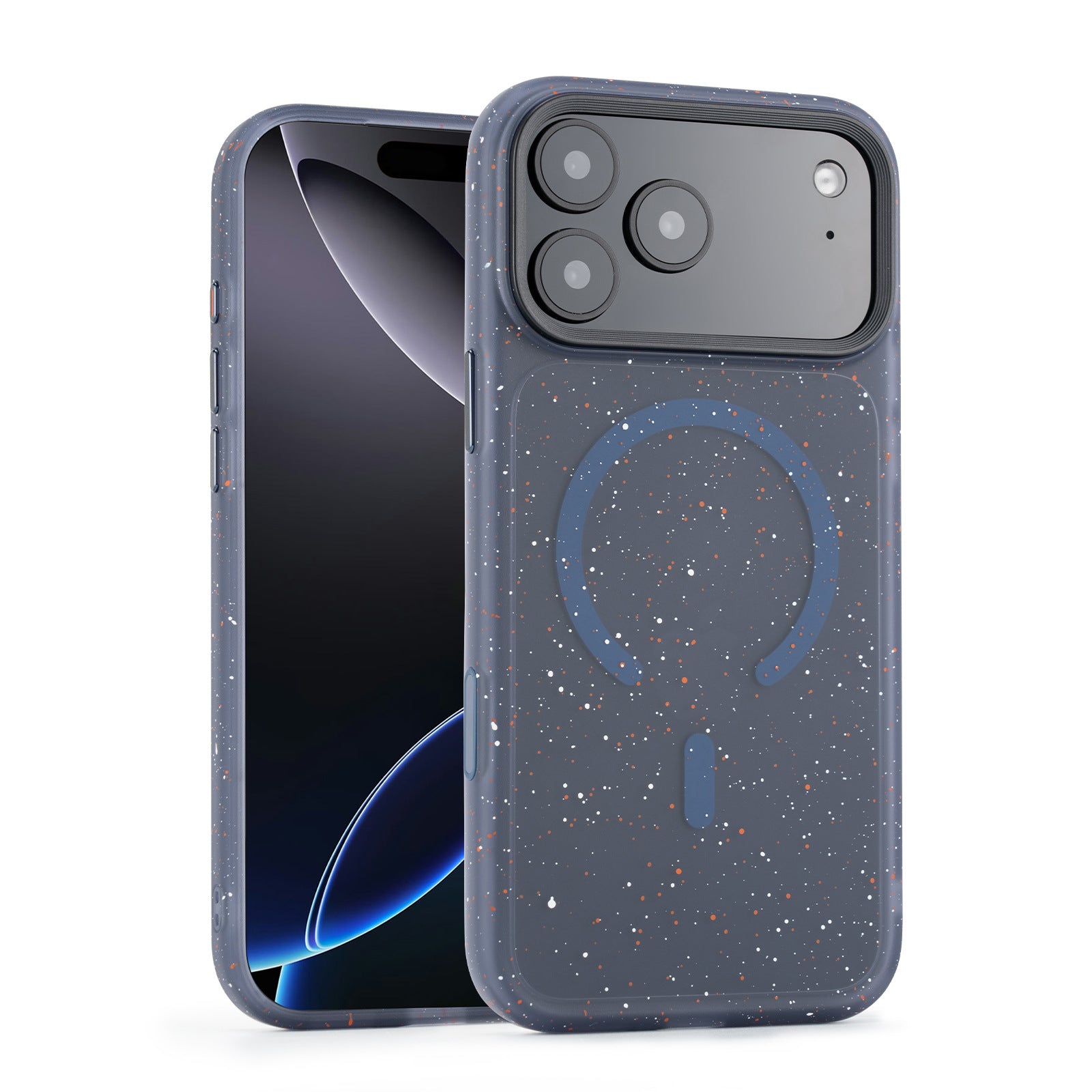 Applicable to iPhone17promax mobile phone case painted color splashing ink magnetic suction Apple 17 skin matte anti-drop protective cover