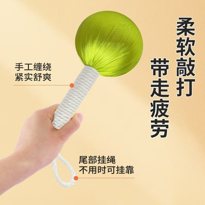 Wormwood Hammer Satin Wholesale Silk Gifts Moxibustion Hammer Moxa Products Gift Box Customized Wormwood Health Hammer Massage Hammer