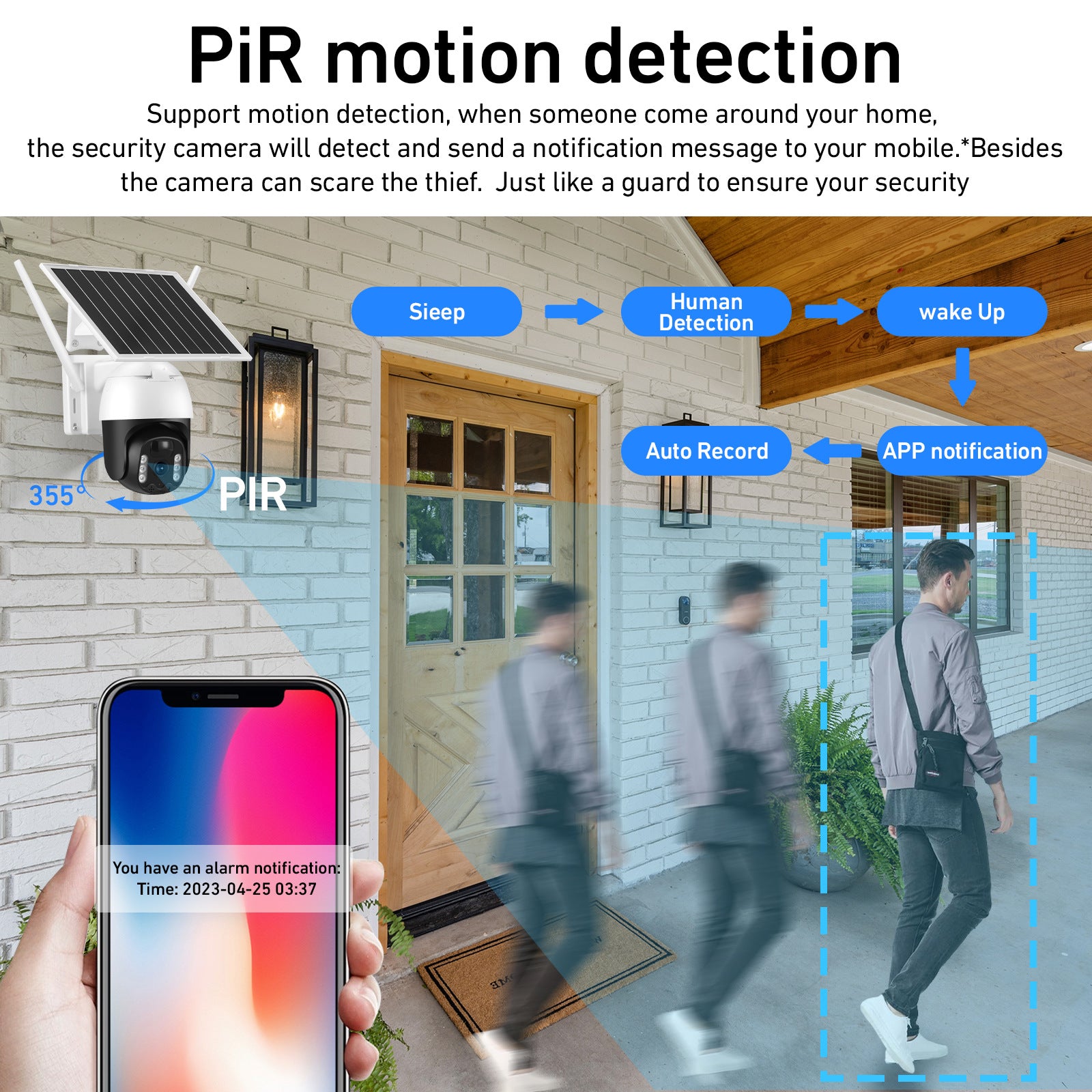 4G solar surveillance camera outdoor wireless remote intelligent monitor camera head alarm high definition camera