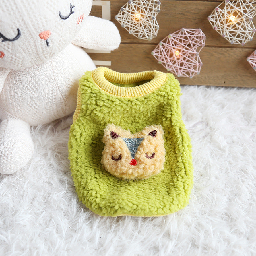 Petstyle glutinous rice dumplings milk dog clothes, cute fluffy puppy dog puppy kitten clothes, newborn cat