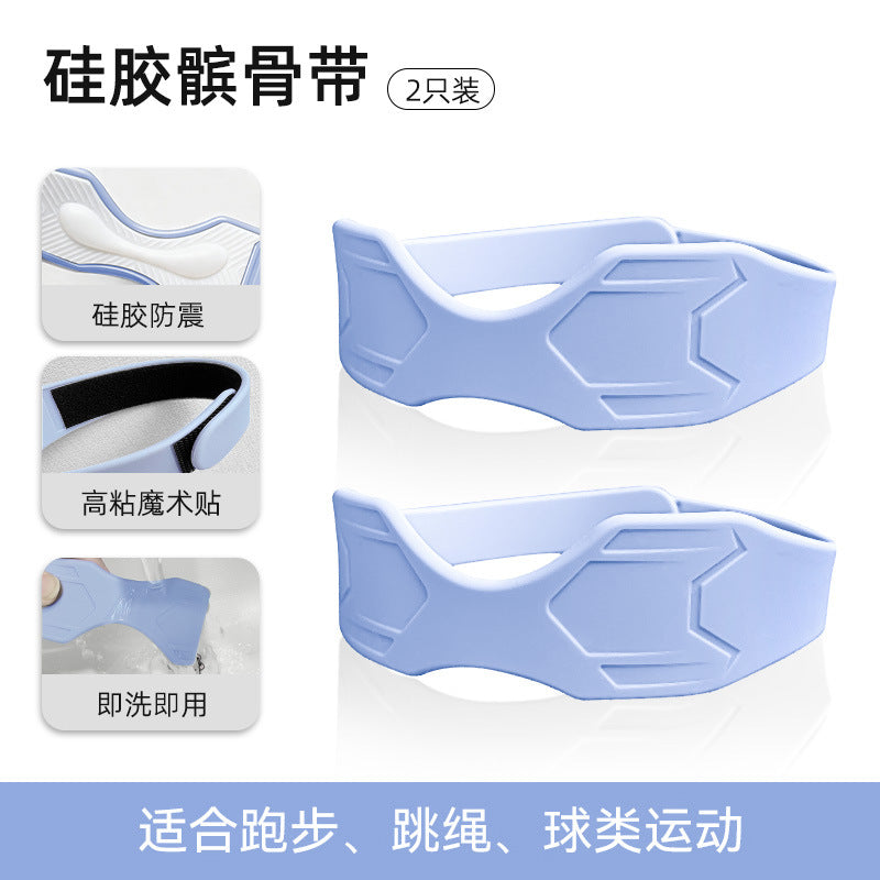 Sports silicone patella strap protective knee anti-skid and anti-drop men's and women's fitness meniscus knee cover protective gear wholesale