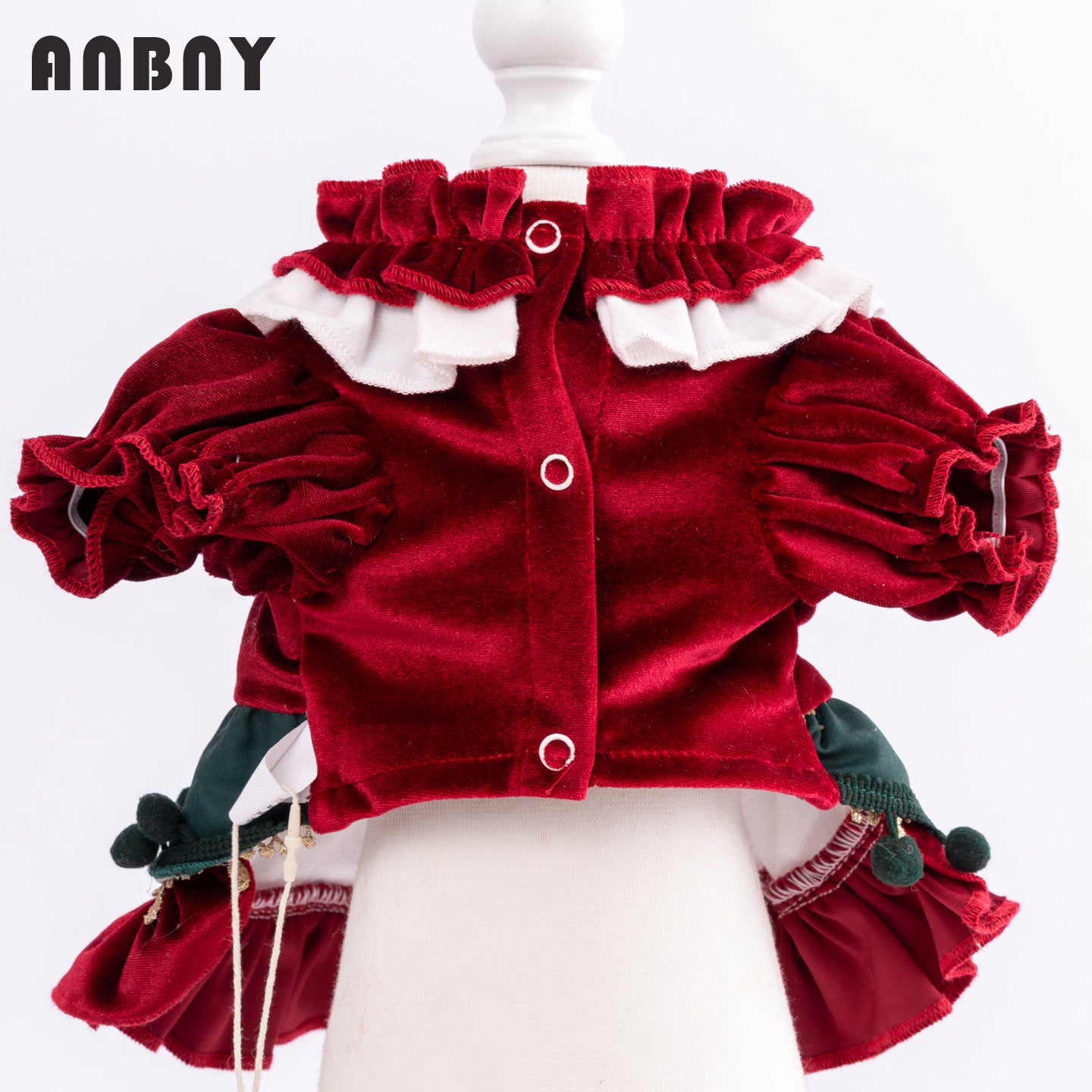 Ambeni Autumn and Winter New Pet Clothes Maltese Puppy Yorkshire Poodle Puppy Christmas Dress