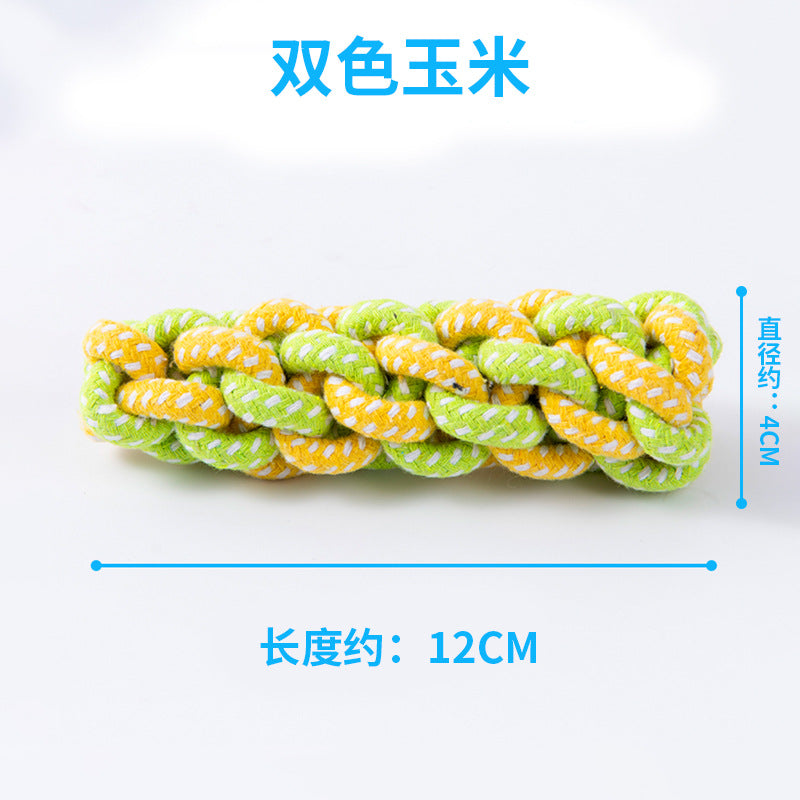 Pet Products Bite-resistant Cotton Rope Toys Grinding Teeth Cleansing Rope Knot Ball Cat Dog Bite Rope Teddy Small Dog Toys Wholesale