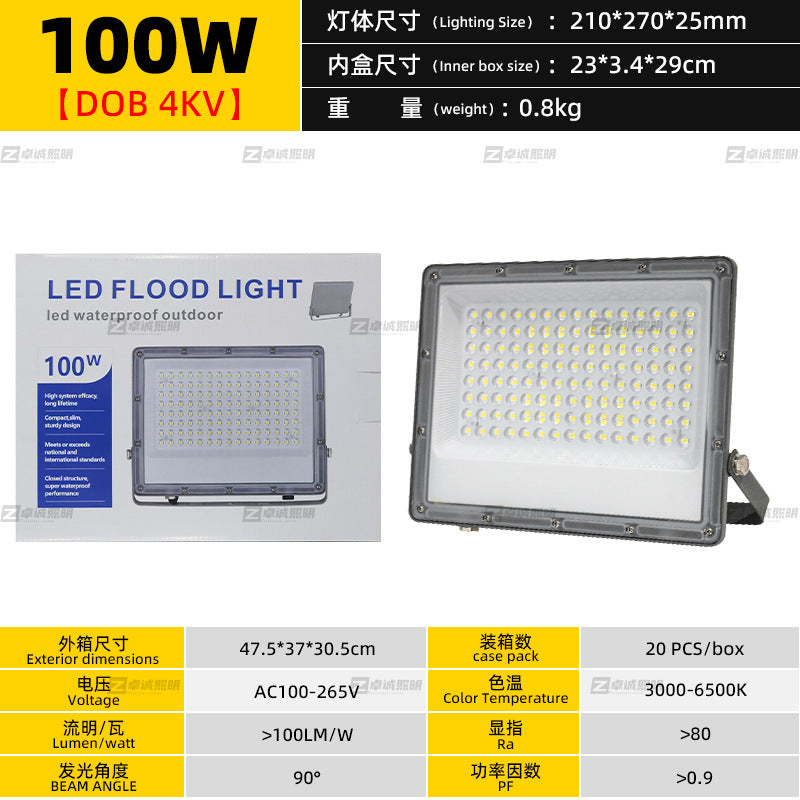 Cross-border outdoor waterproof led small apple floodlight, community garden light, billboard floodlight, construction site lighting