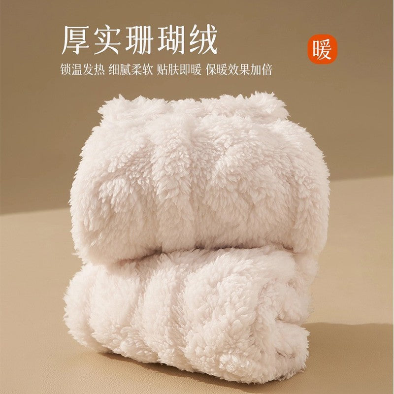 Women's coral fleece thick socks, medium tube in winter, thickened to keep warm, a must for home sleep, postpartum confinement socks
