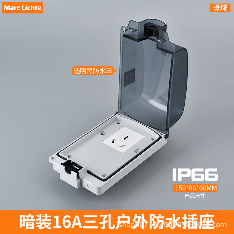 Type 86 leakage protection switch socket anti-leakage protection plug 10A electric water heater 16A air conditioner leakage anti-shock