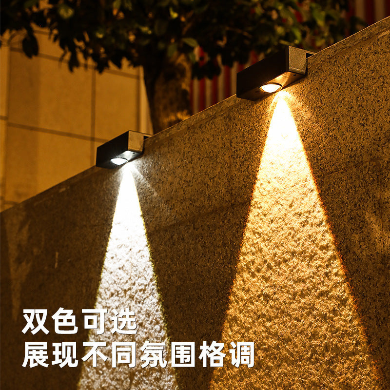 Solar outdoor garden light household lighting wall lamp balcony wall spotlight garden atmosphere waterproof