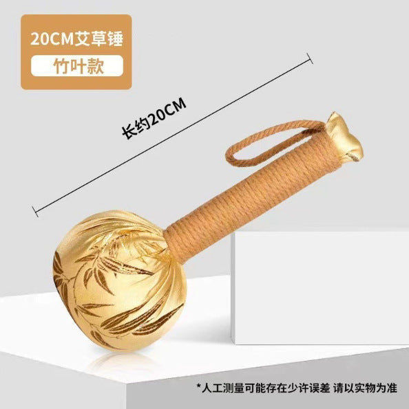 Wormwood Hammer Satin Wholesale Silk Gifts Moxibustion Hammer Moxa Products Gift Box Customized Wormwood Health Hammer Massage Hammer