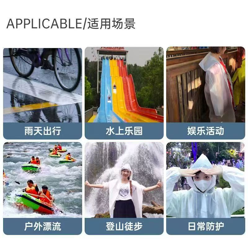 Source manufacturer eva raincoat thickened + full body rainstorm protection travel concert flat bundle mouth disposable raincoat
