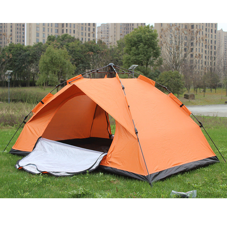 Tent Outdoor Beach 3-4 People Travel Automatic Camping Tent Double Camping Equipment Fake Double Layer