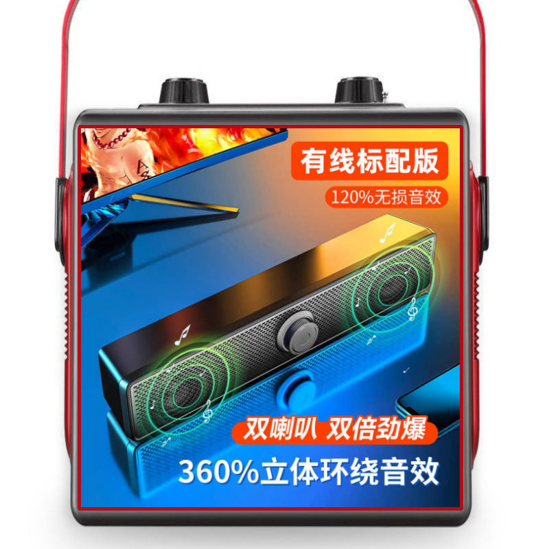 E350MB wired bluetooth speaker multimedia desktop computer desktop long wooden retro speaker subwoofer