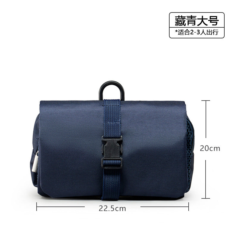Unprinted Japanese buckle folding toilet bag hook men's business trip toiletries storage bag cosmetic bag