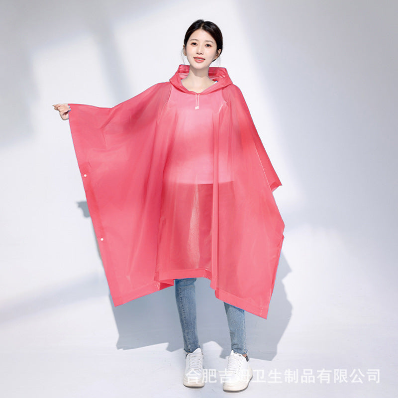 Non-disposable thickened outdoor travel adult poncho rafting EVA portable light men's and women's fashion, raincoat wholesale