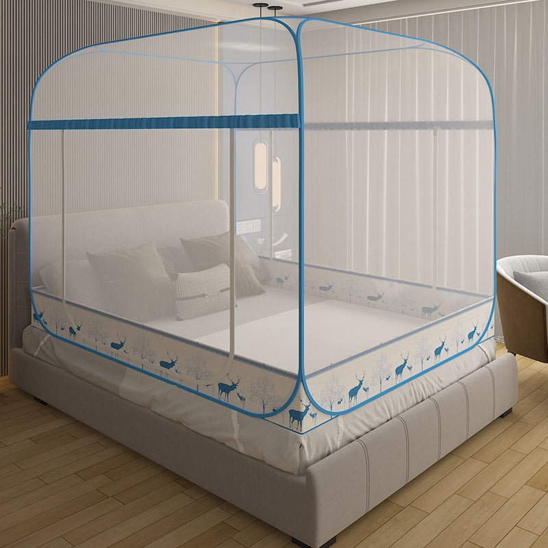 Installation-free yurt mosquito net household without bracket foldable anti-drop 1.5 meters 1.8 bed wholesale mosquito repellent storage