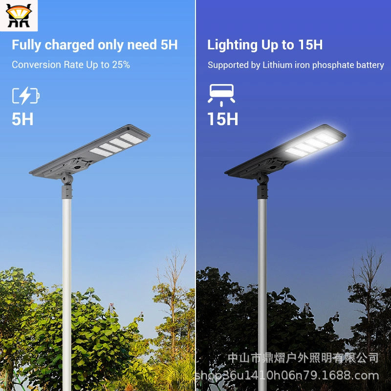 Cross-border source factory integrated solar street lamp Outdoor lighting Intelligent induction solar street lamp