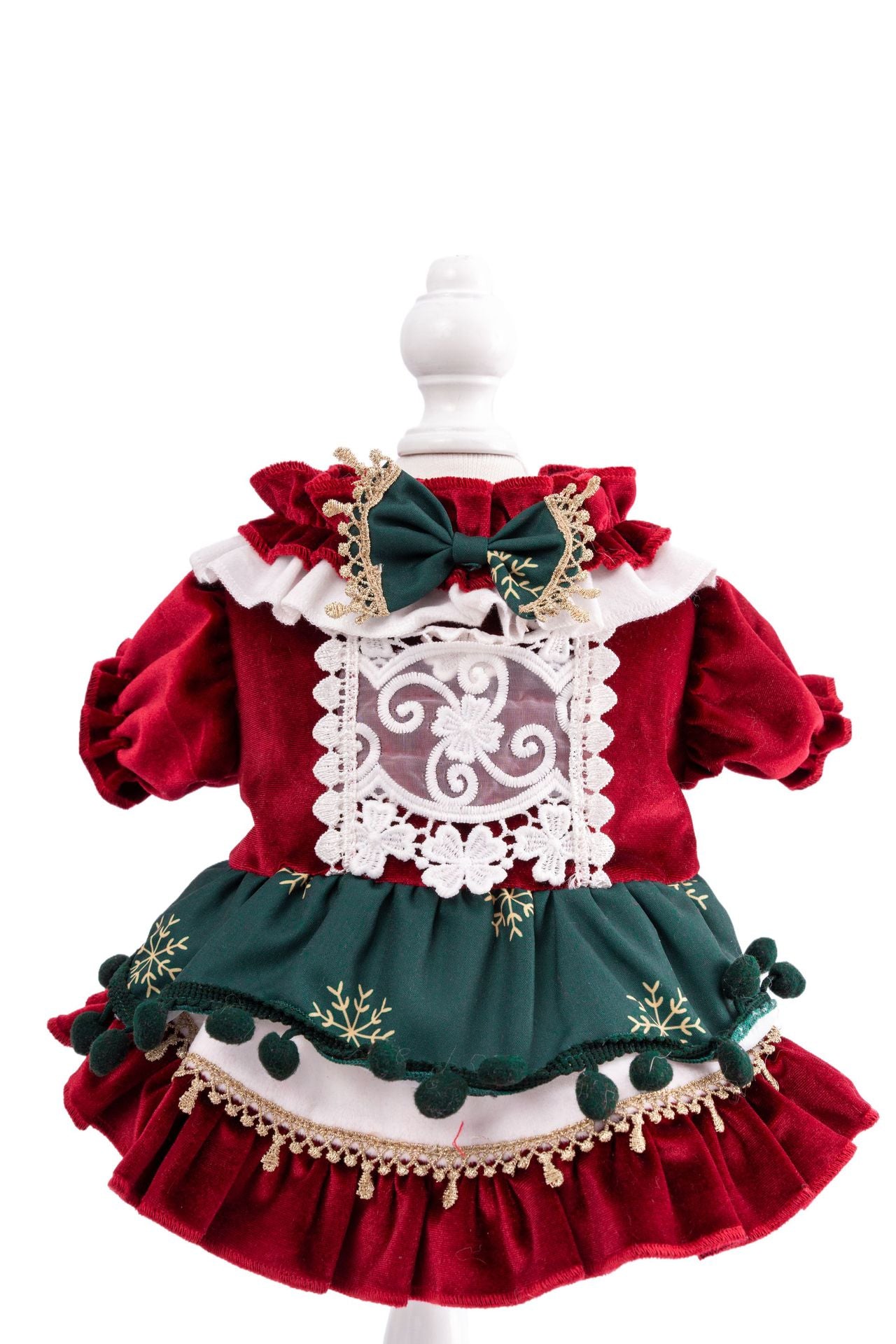 Ambeni Autumn and Winter New Pet Clothes Maltese Puppy Yorkshire Poodle Puppy Christmas Dress