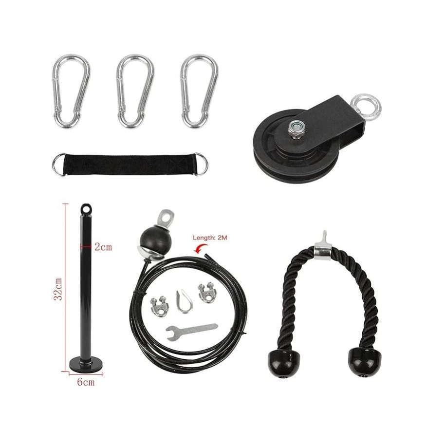 Homemade fitness equipment modification accessories DIY household high pull-down practice big bird equipment pulley wire rope