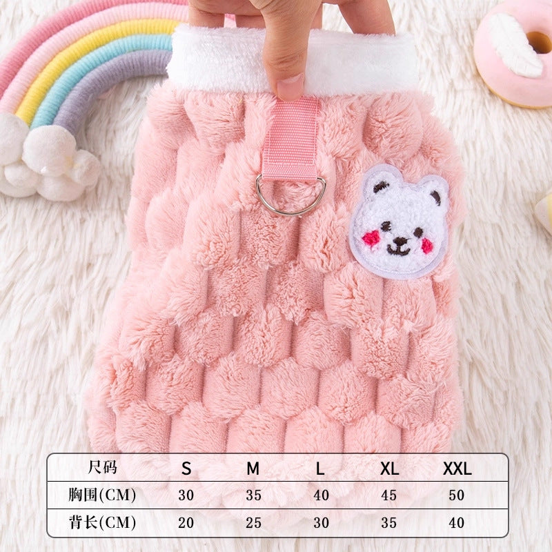 Cat clothes autumn and winter anti-hair loss warm velvet vest British short ragdoll cat blue cat pet cat clothes