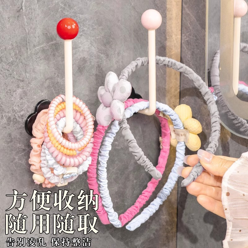 Spot dopamine hair band storage rack, bathroom free punching hook storage, home hair rope, hair accessories, headband storage rack.