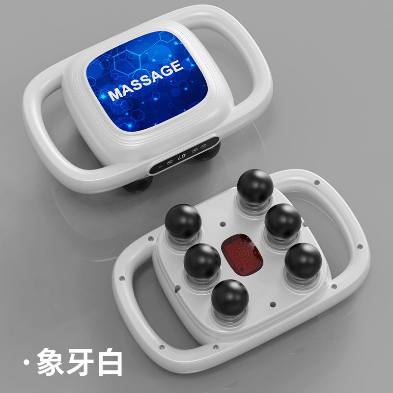 New six-head fascia gun professional grade waist back high-frequency vibration massager 6-head massage gun cross-border special supply