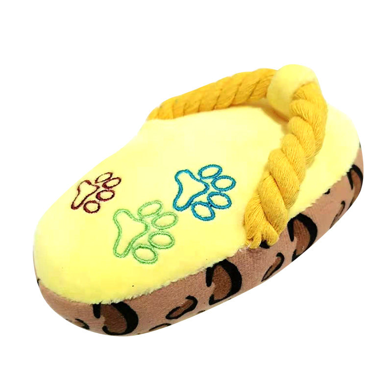Amazon Pet Toys Plush Sound Slippers Toys Dog Grinding Teeth Cleansing Interactive Pet Supplies Pet Cats
