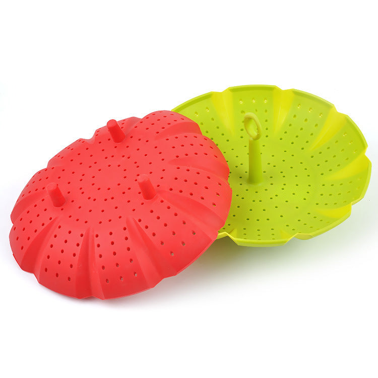 Manufacturer Kitchen Tools Silicone Products Creative Water Filter Basket Silicone Fruit Basket Drain Basket Multifunctional Steamer
