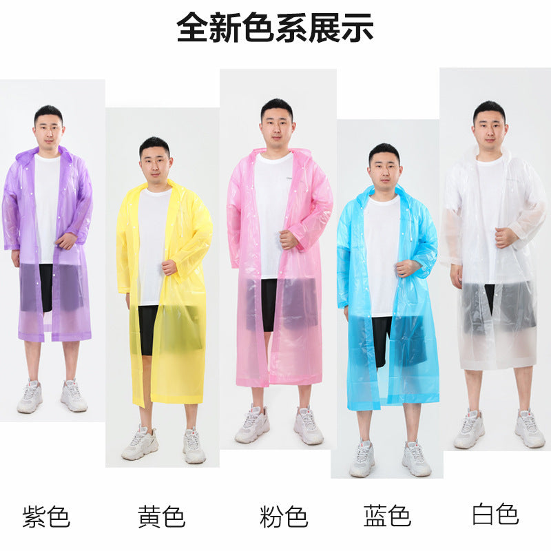 EVA fashionable and environmentally friendly lightweight raincoat manufacturer non-disposable thickened adult raincoat outdoor travel
