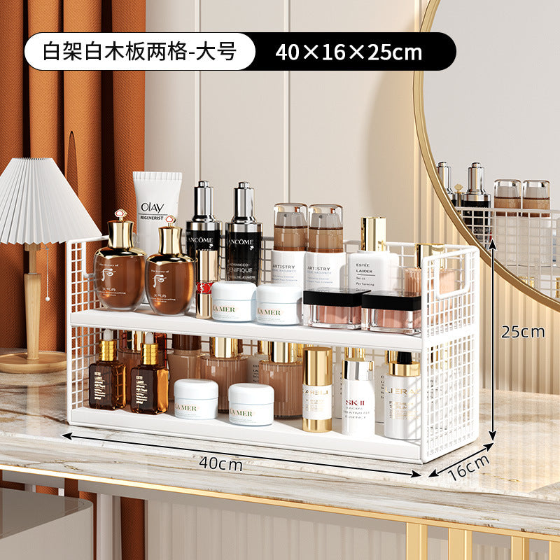 Cosmetics storage box, desktop shelf, household dresser, skin care product mask, multi-layer partition, sundries storage basket